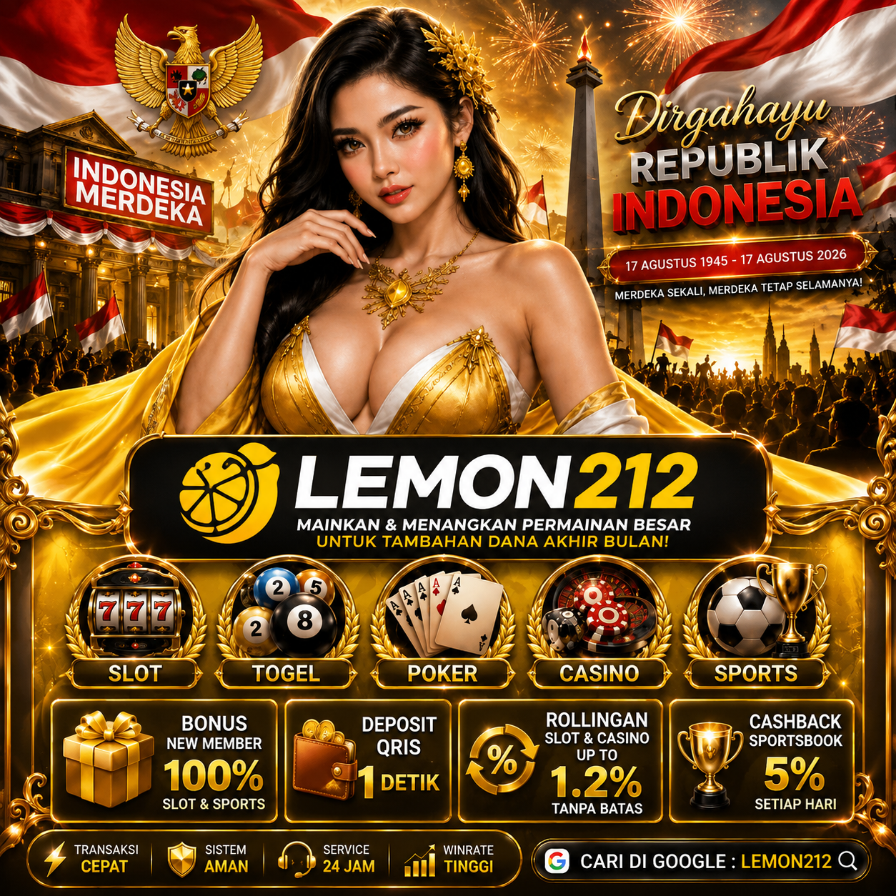 Banner permainan online LEMON212